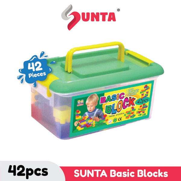 Building Blocks In 42pcs With Container ( FREE Stickers )