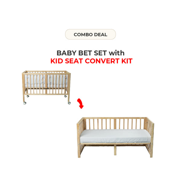 Baby Bed Set with Kid’s Seat Conversion Kit Set