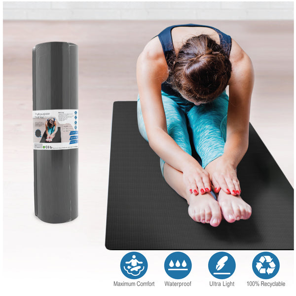 【Ready Stock】Soft 5mm Multipurpose Waterproof Fitness Exercise Mat Yoga Mat Workout Mat Gym Mat