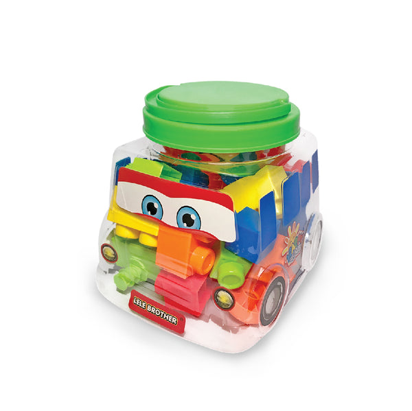Building Blocks In 24pcs With Car Design Container
