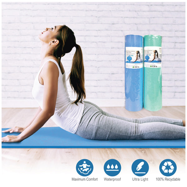 【Ready Stock】Soft 4mm Multipurpose Waterproof Fitness Exercise Mat Yoga Mat Workout Mat Gym Mat